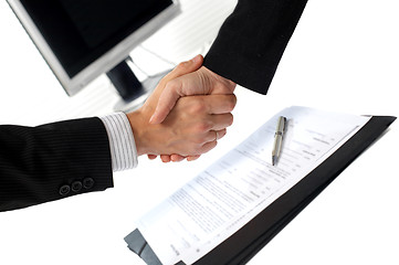 Image showing Businesspeople shaking hands