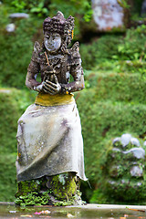 Image showing Old beautiful stone Balinese statue