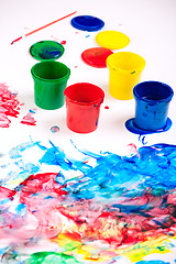 Image showing Finger paints