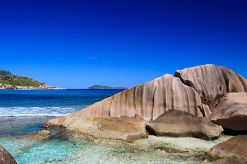 Image showing Beautiful rocky coast in Seychelles