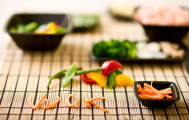 Image showing Wok ingredients