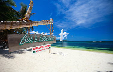 Image showing Beach restaurant