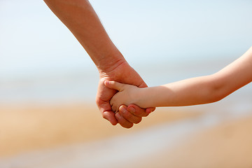 Image showing Father and son hands