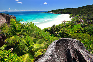 Image showing Grand Anse on La Digue island in Seychelles