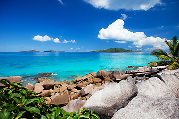 Image showing Beautiful rocky coast in Seychelles