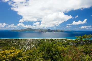 Image showing Seychelles landscape from above