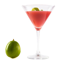 Image showing Cosmopolitan Cocktail with Lime