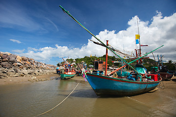 Image showing Thai fishing boats