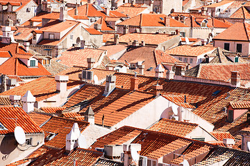 Image showing Dubrovnik old town red roofs