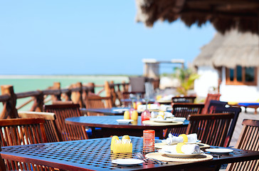 Image showing Seaside restaurant