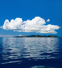 Image showing Tropical island and big cloud