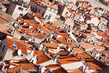 Image showing Dubrovnik old town red roofs