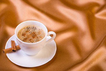 Image showing Cup of fresh aromatic coffee