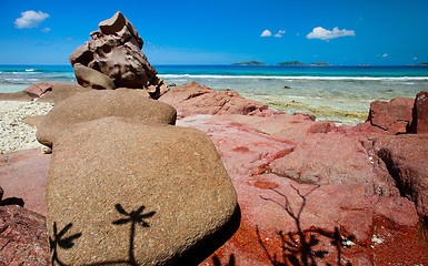 Image showing Beautiful rocky coast in Seychelles