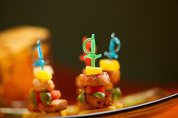 Image showing Platter of colorful appetizers