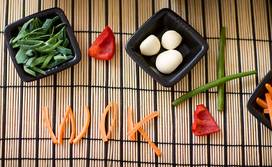 Image showing Wok ingredients