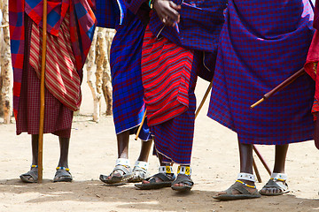 Image showing Closeup of Masai tribe