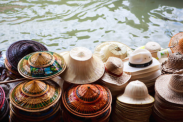 Image showing Many hats for sale