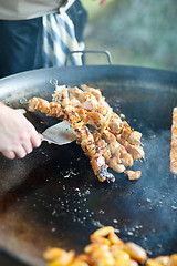 Image showing Chef cooking meat