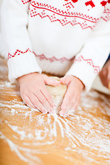 Image showing Kneading dough