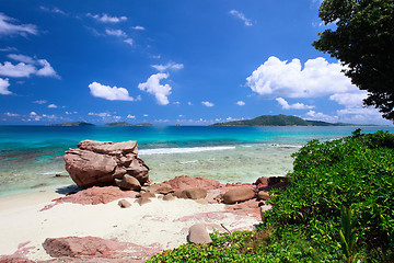 Image showing Idyllic beach in Seychelles