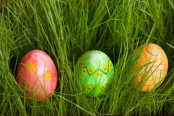 Image showing Three Easter eggs