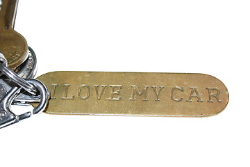 Image showing brass car key fob