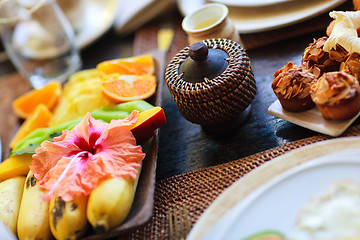 Image showing Delicious fruits for breakfast