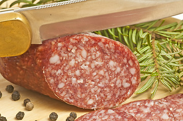 Image showing salami of deer