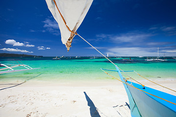 Image showing Boat at beach