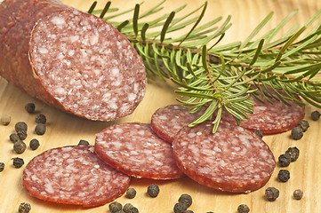 Image showing salami of deer