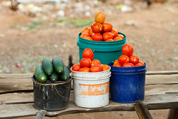 Image showing Road market in Tanzania