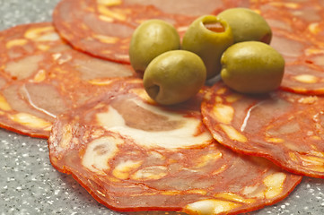 Image showing Chorizo sausage of Spain