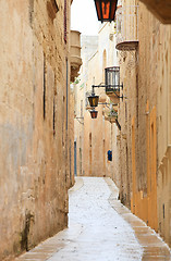 Image showing Mdina narrow street