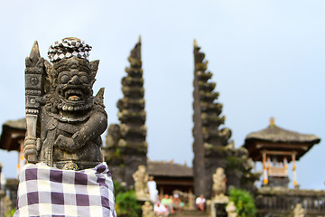 Image showing Old beautiful stone Balinese statue