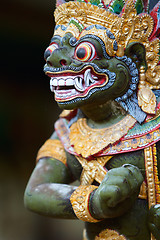 Image showing Closeup of Balinese God statue