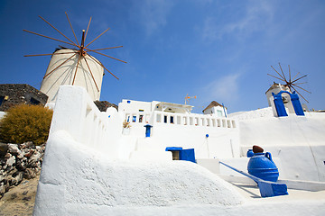 Image showing Santorini Windmills