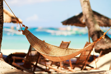 Image showing Hammock on tropical beach