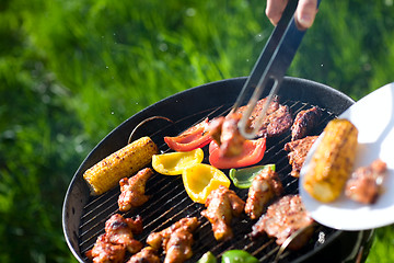 Image showing Grilling at summer weekend