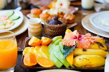 Image showing Delicious fruits for breakfast