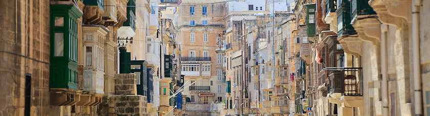 Image showing Architecture details of Valletta street