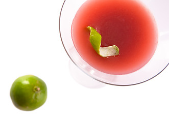 Image showing Cosmopolitan Cocktail with Lime