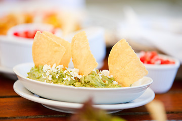 Image showing Guacamole and tortilla chips