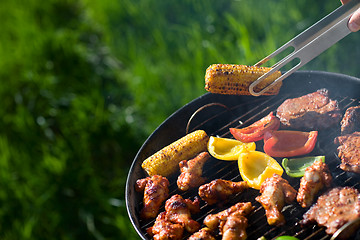 Image showing Grilling at summer weekend