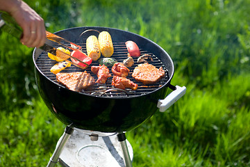 Image showing Grilling at summer weekend