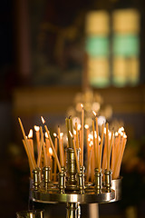 Image showing Candles in Church