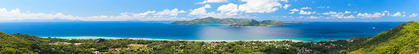 Image showing Panorama of islands in Seychelles