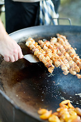 Image showing Chef cooking meat