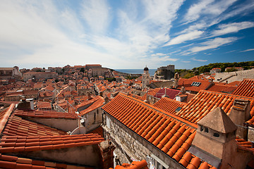 Image showing Dubrovnik old town red roofs