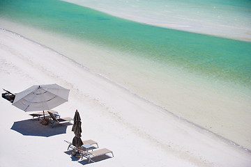 Image showing Above view of beach resort